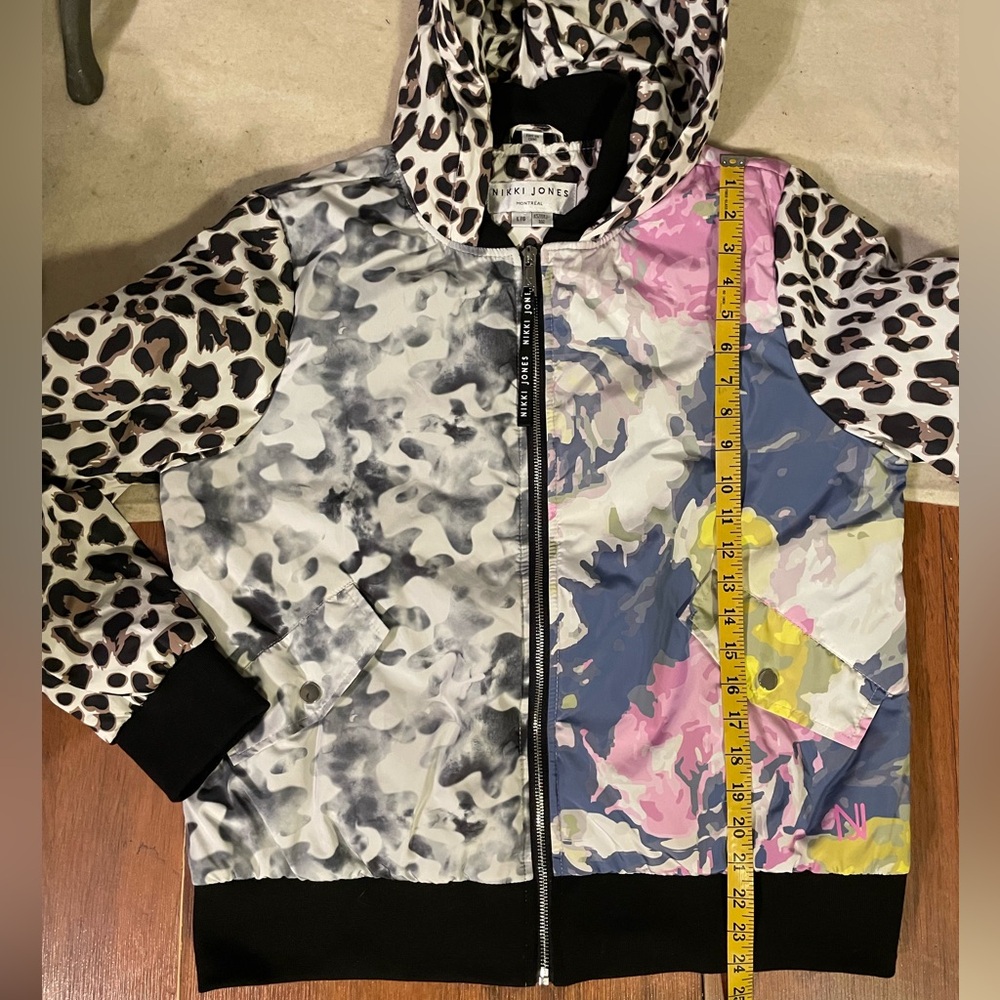 Nikki Jones mixed print puffy bomber jacket - Picture 12 of 12